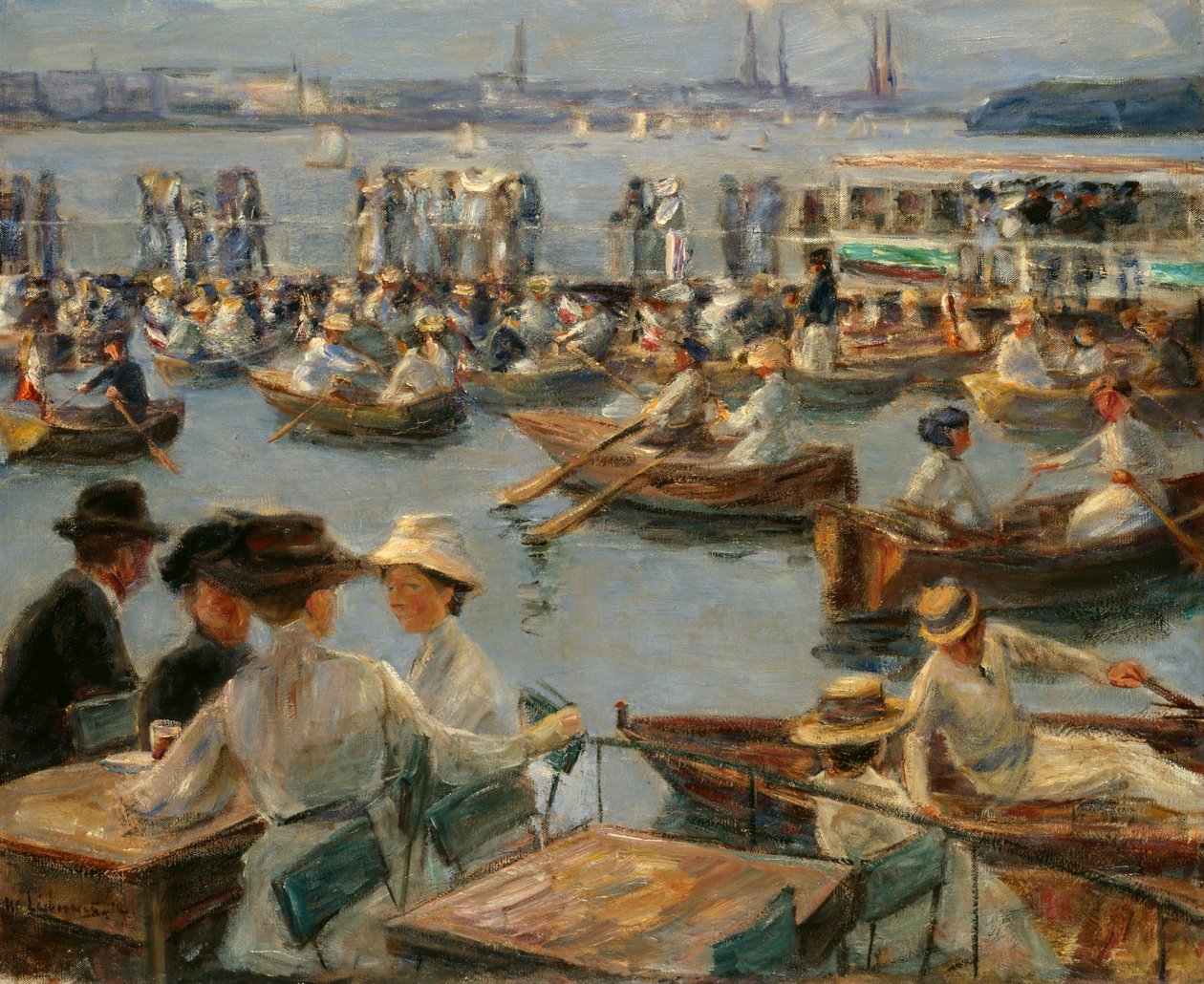 No Alster em Hamburgo, 1910 de Max Liebermann