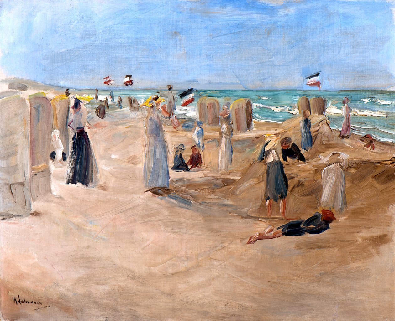 Na praia de Noordwijk, 1908. de Max Liebermann