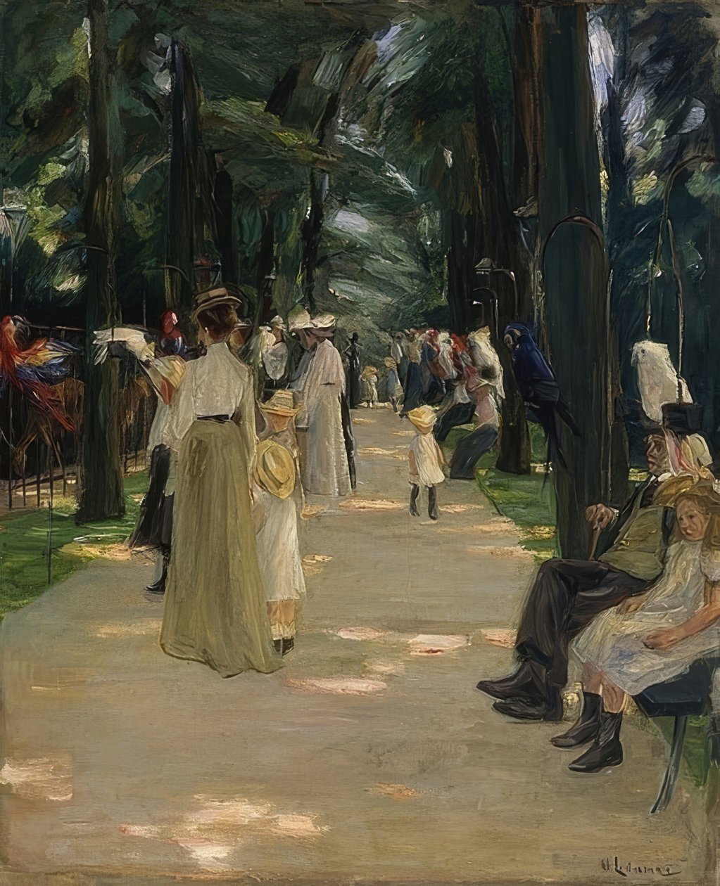 Papageienallee. 1902 de Max Liebermann