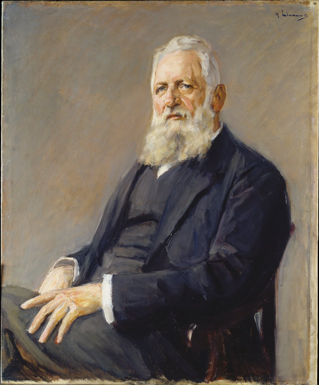 Retrato de Franz Adickes, presidente da Câmara de Frankfurt de Max Liebermann