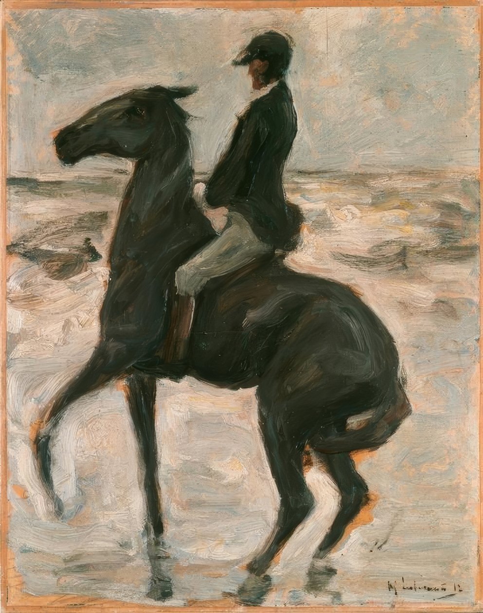 Piloto para a esquerda na praia de Max Liebermann