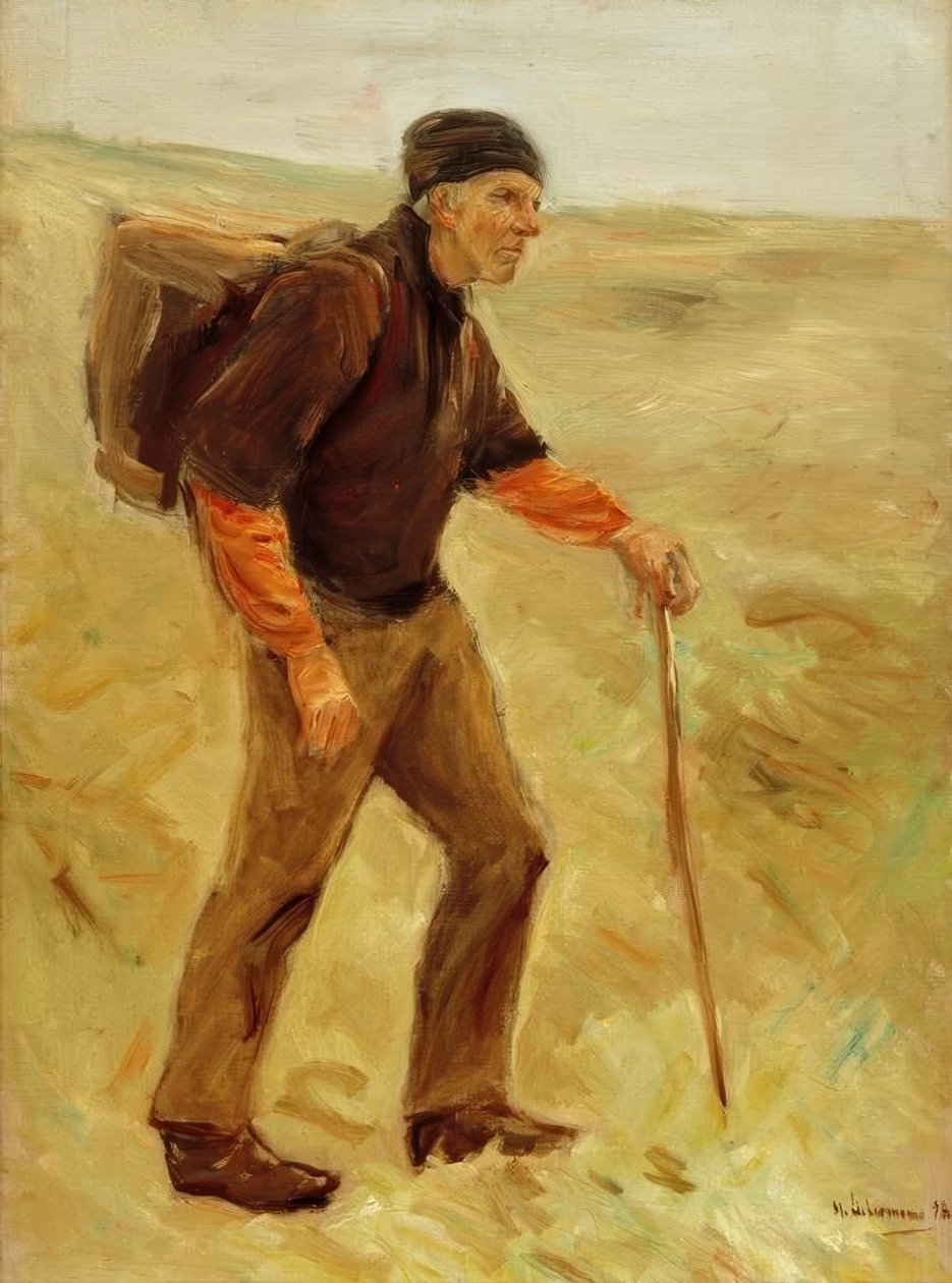 Striding Farmer - (Estudo, Figura completa) de Max Liebermann