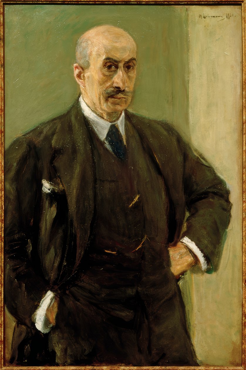 Auto-retrato de terno, em pé de Max Liebermann