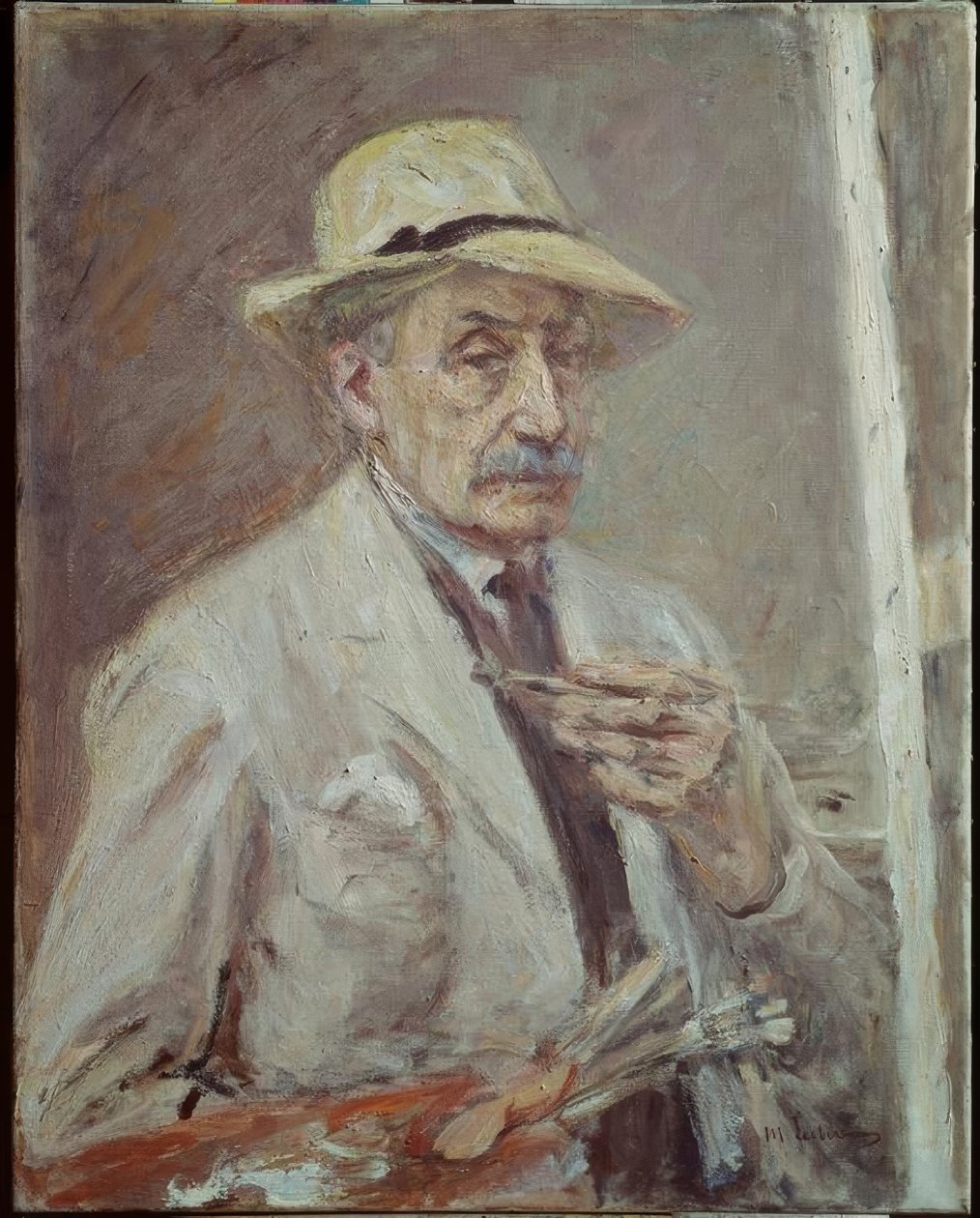 Auto-retrato com mímica e chapéu de Max Liebermann