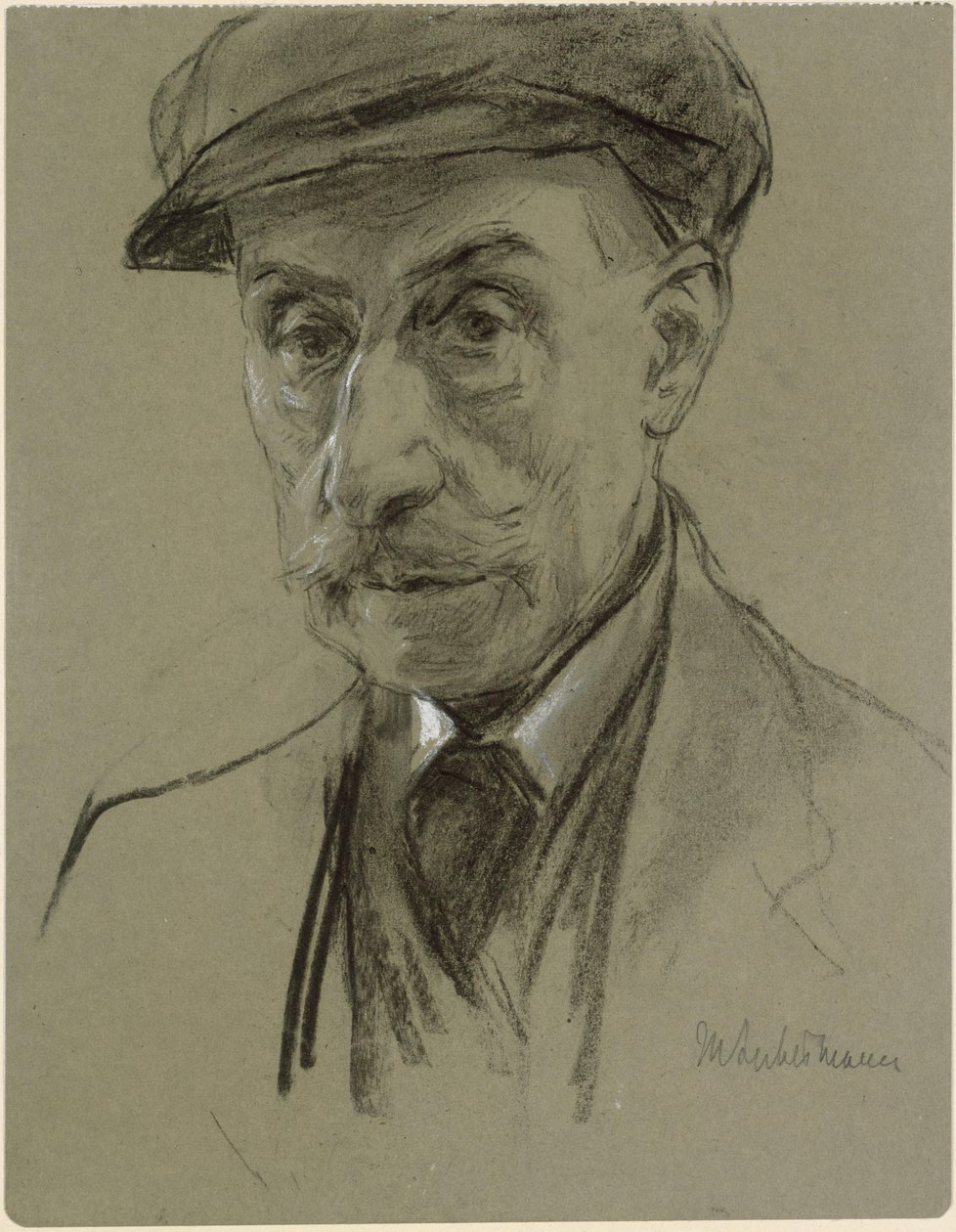 Autorretrato com boné de Max Liebermann