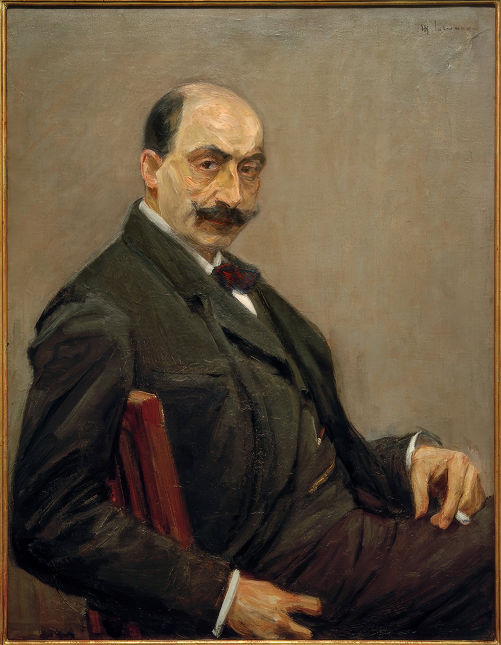 Auto-retrato para a direita com o cigarro na esquerda de Max Liebermann