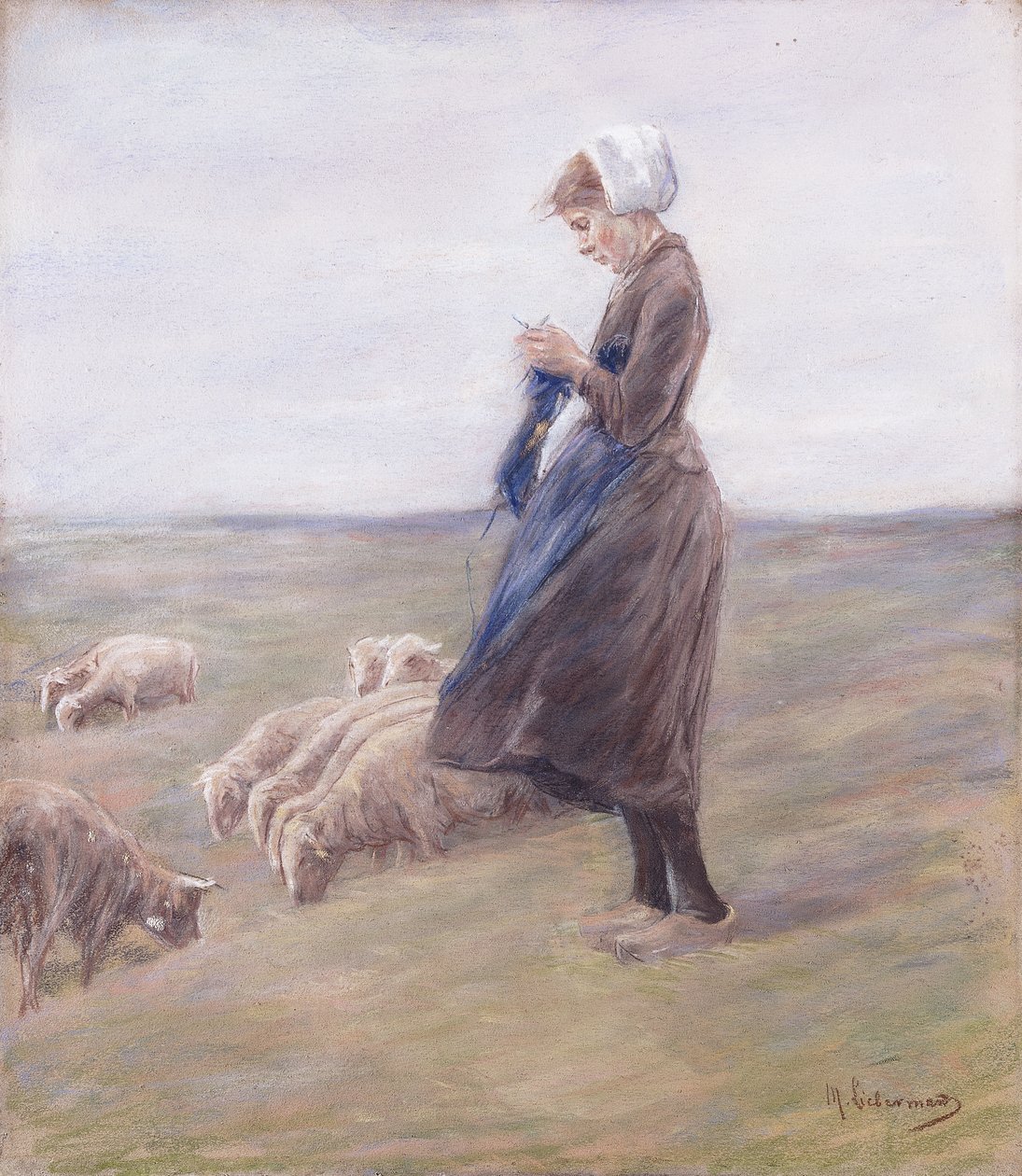 Pastora; Schafhirtin, 1887 de Max Liebermann