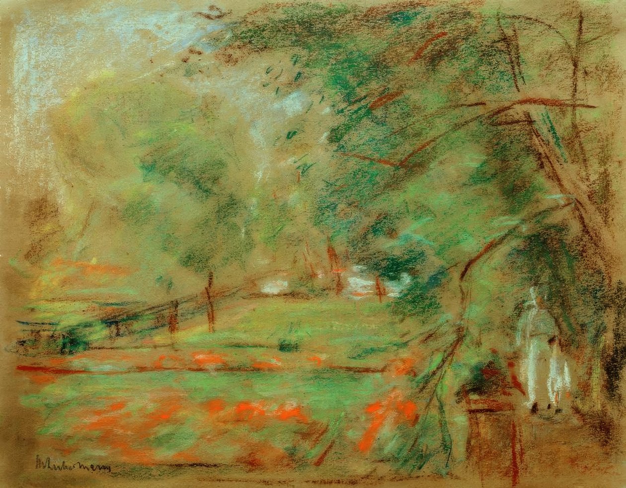 Caminhe no jardim em Wannsee de Max Liebermann