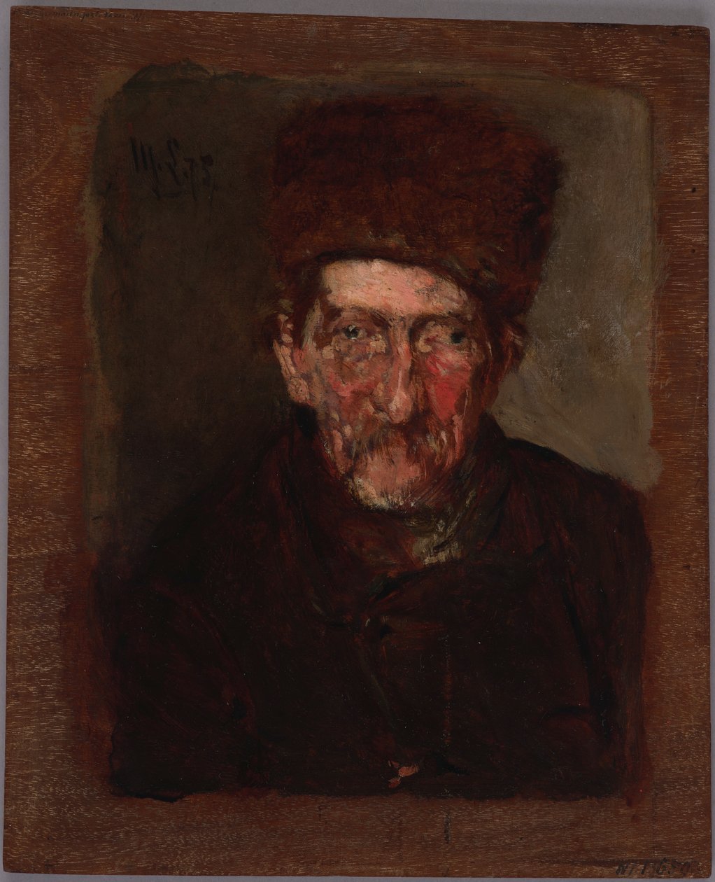 Estudo de bustos de um homem e de uma mulher (quadro de dupla face) de Max Liebermann