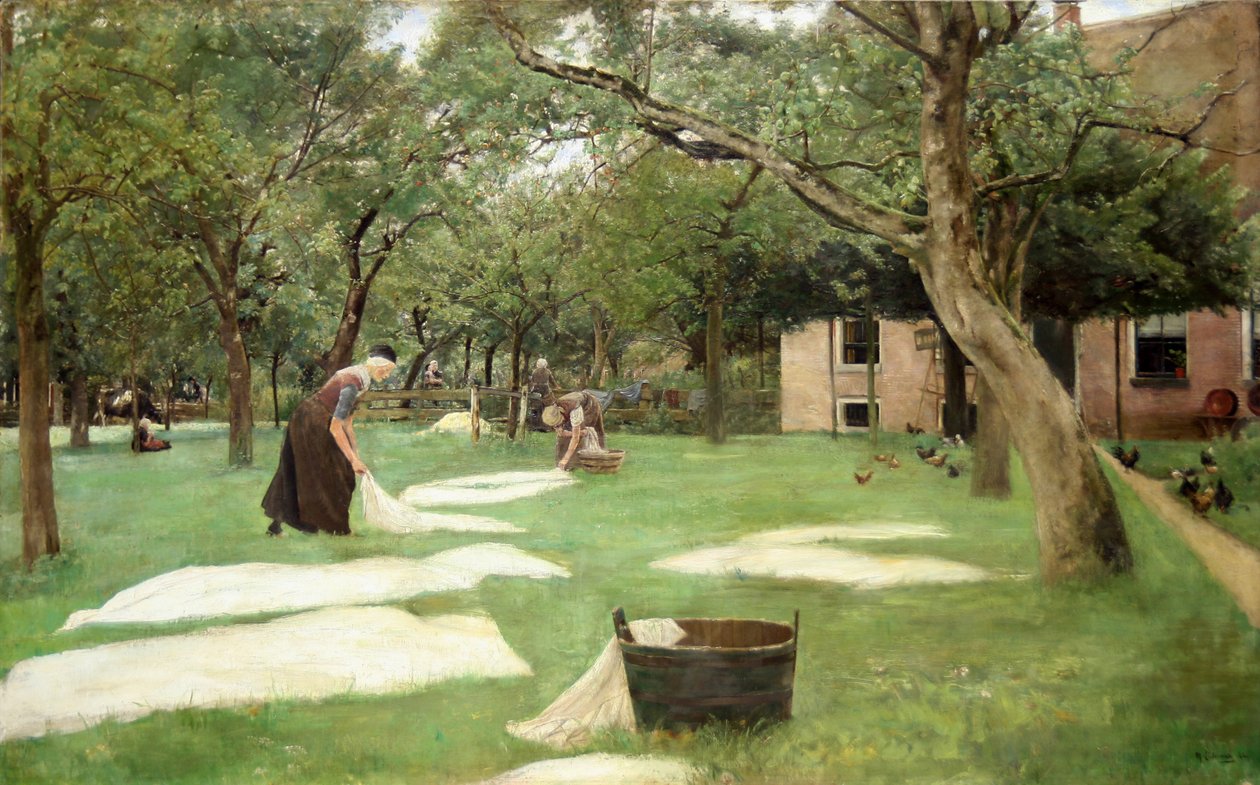 O Branqueamento de Linho, 1882 de Max Liebermann