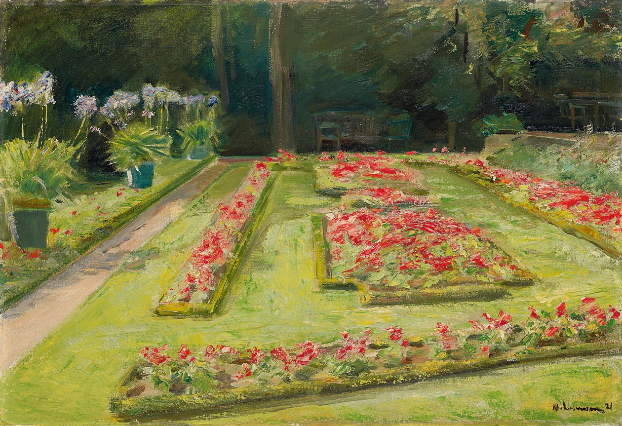 O terraço de flores no jardim Wannsee, 1921 de Max Liebermann