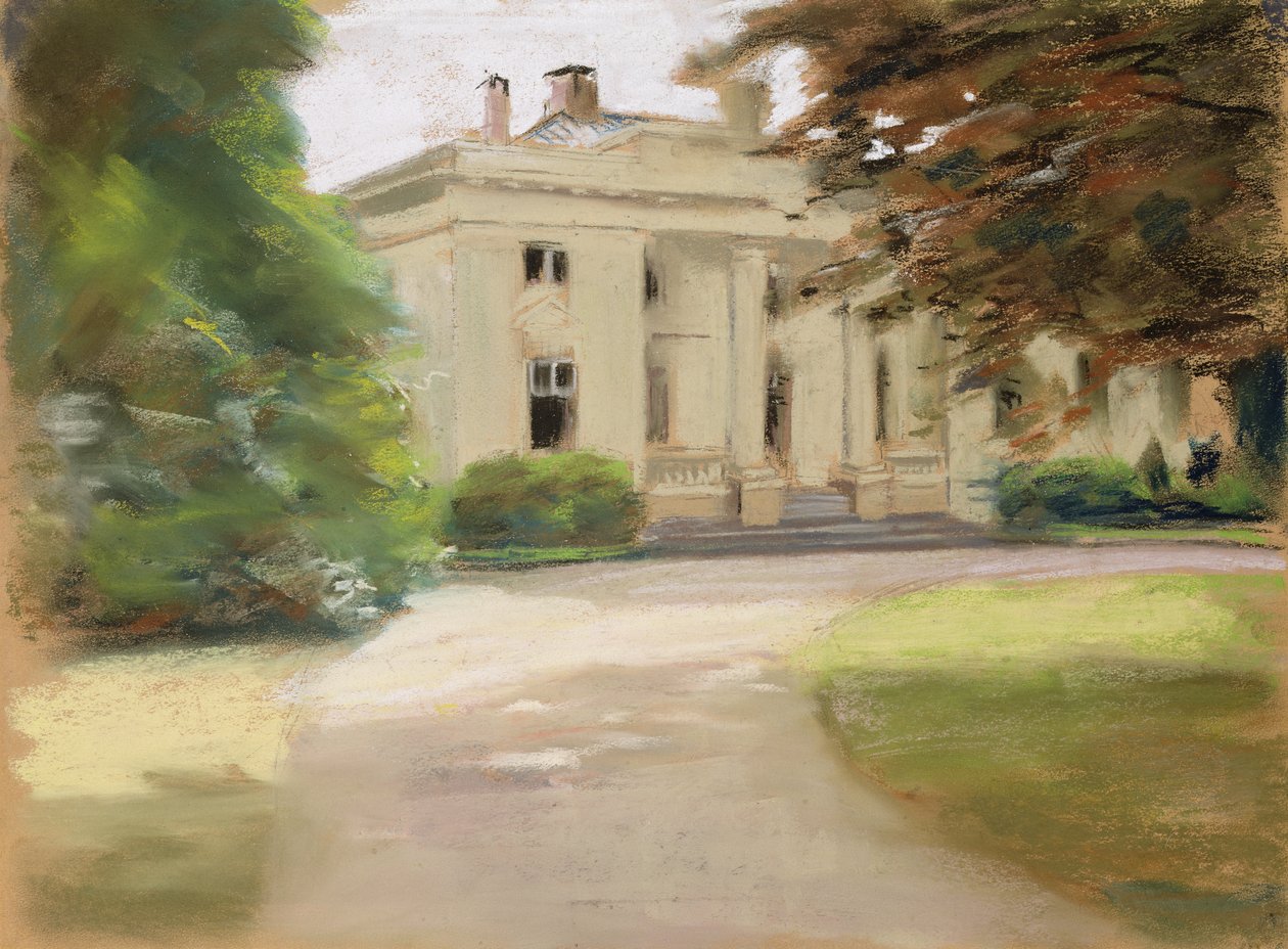 O Godeffroy Country House em Hirschpark von Nienstedten no Elba, 1902 (pastel sobre papel) de Max Liebermann