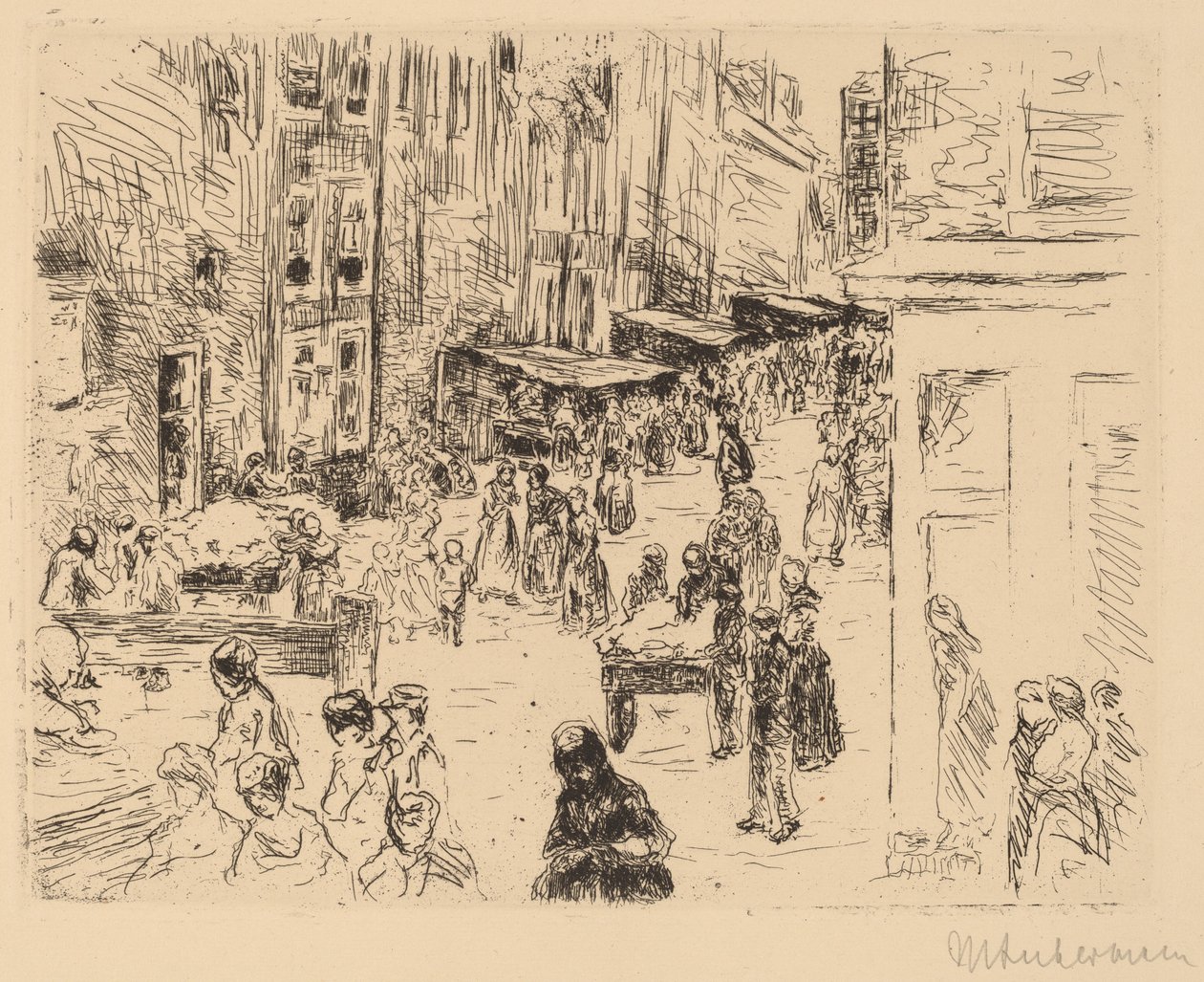 O Bairro Judeu em Amsterdã de Max Liebermann