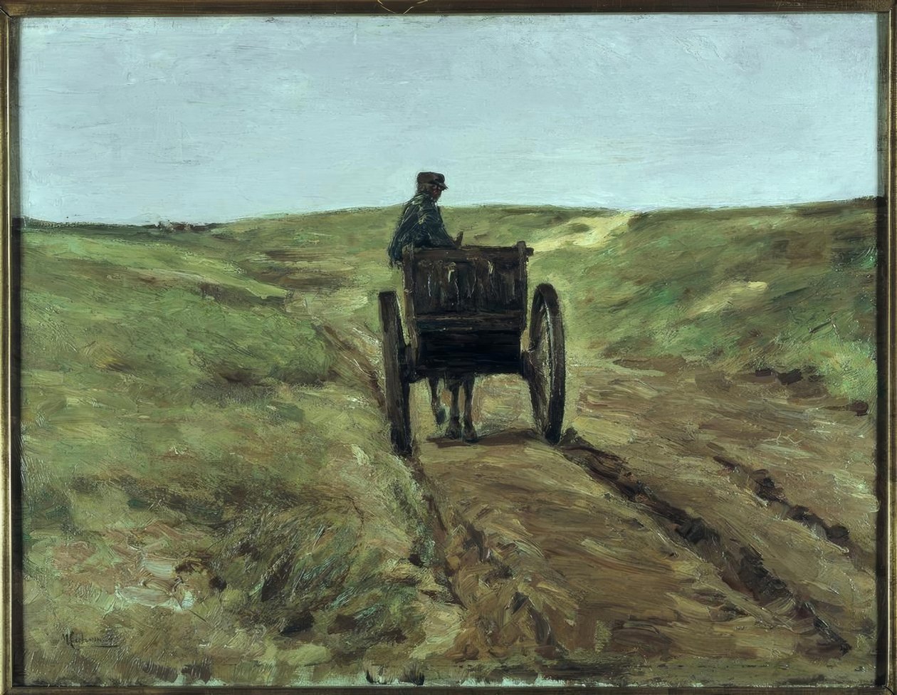 Carro nas dunas perto de Katwijk de Max Liebermann