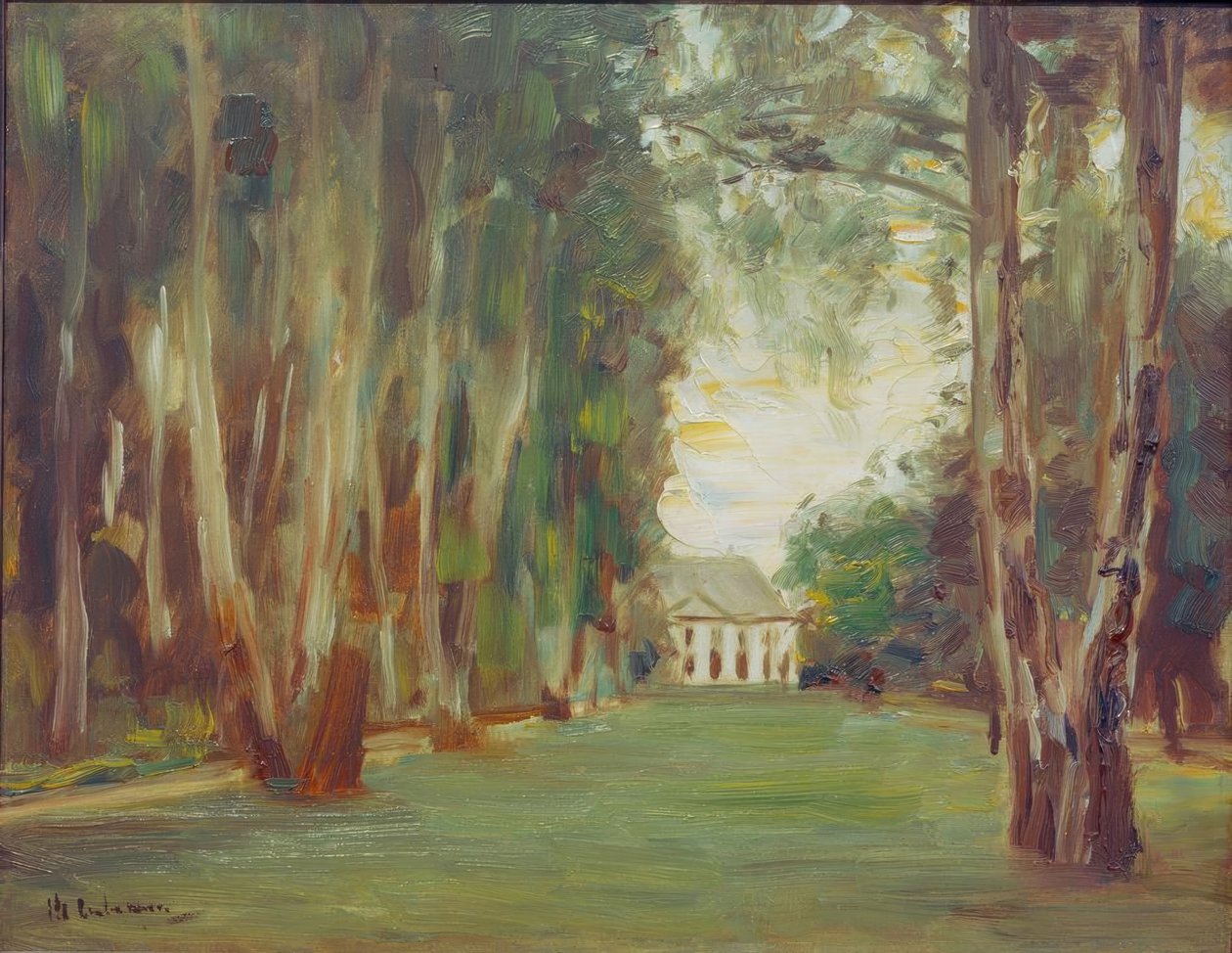 Wannseegarten com Villa - The vidoeiro avenida em Wannseegarten de Max Liebermann