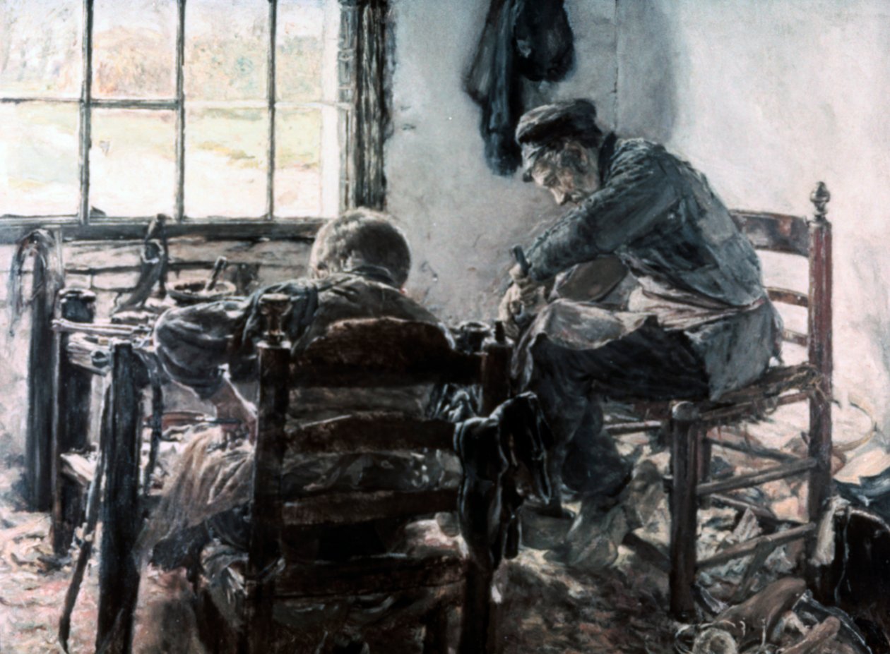 Oficina do Sapateiro, 1881 de Max Liebermann