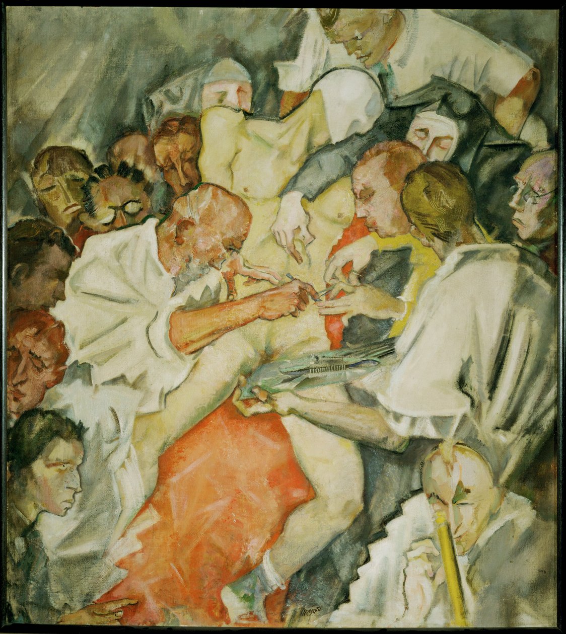 A operação (pintura sobre tela) de Max Oppenheimer