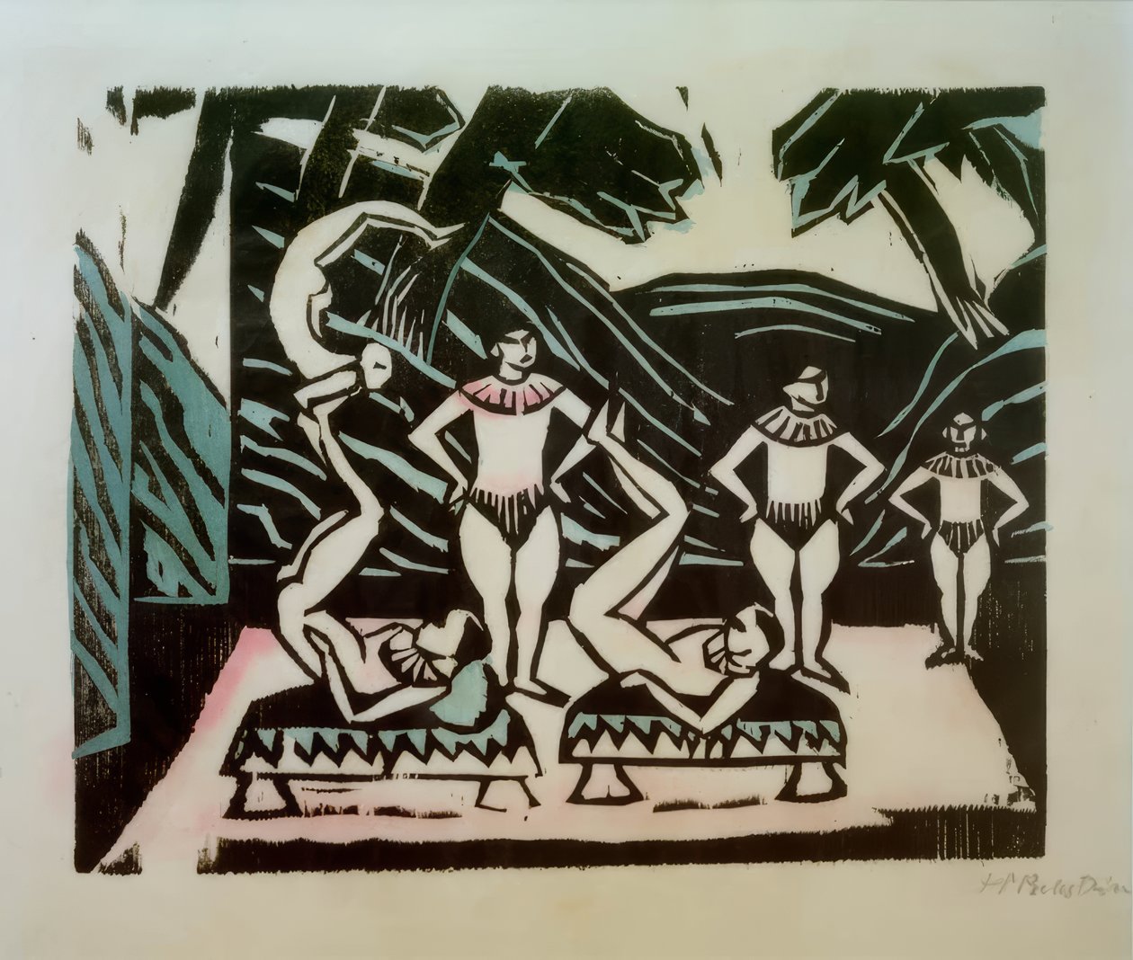 acrobatas de Max Pechstein