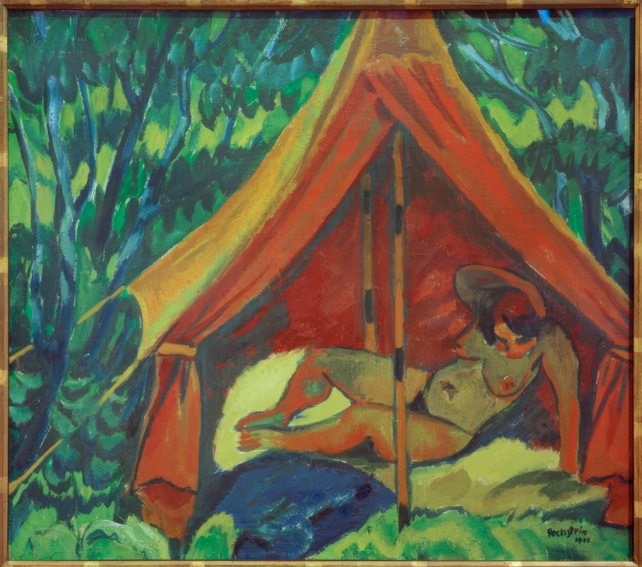 Ato na tenda de Max Pechstein