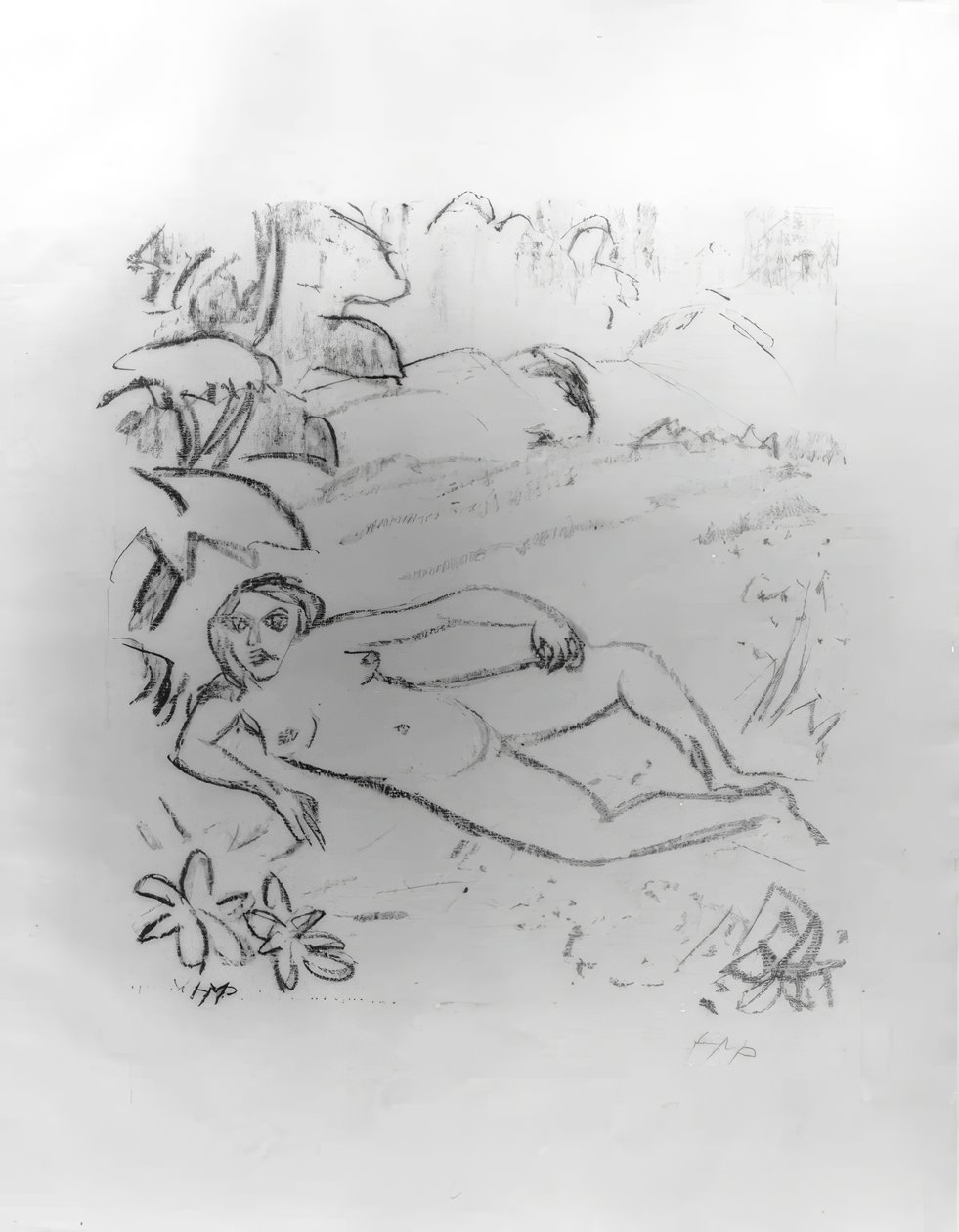 Nu nas dunas de Max Pechstein