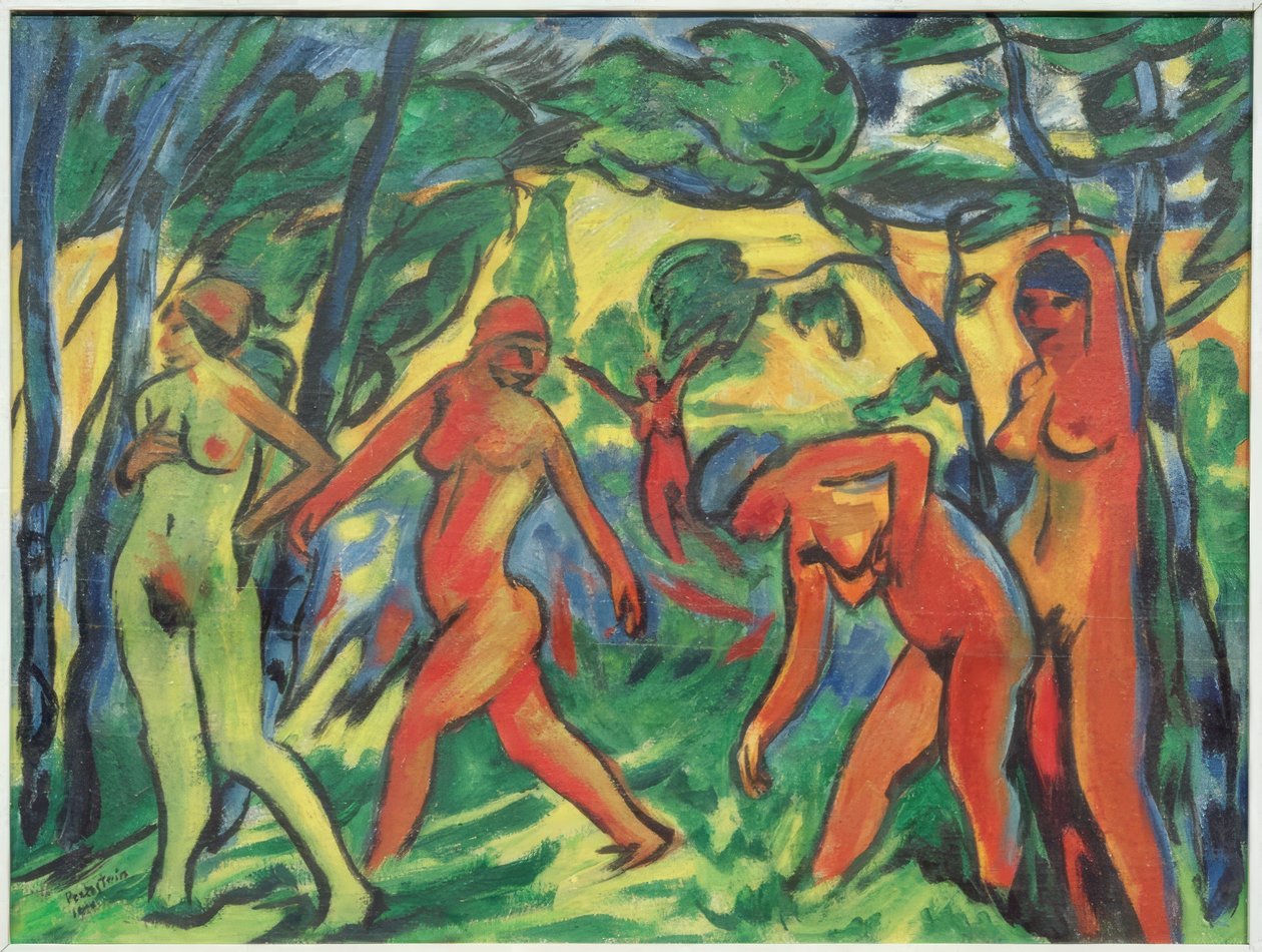 Dia azul (dança das mulheres) de Max Pechstein