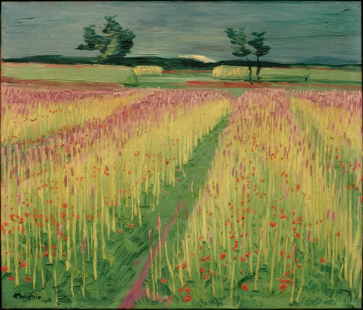 Blühendes Kornfeld von Max Pechstein