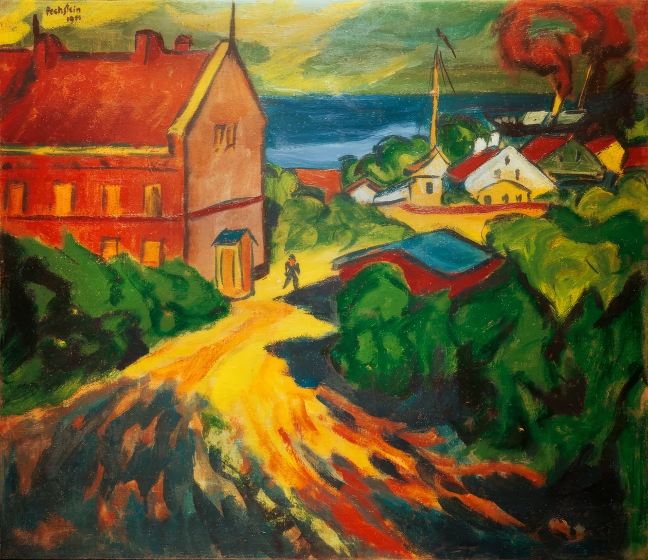 A casa vermelha dos funcionários públicos de Max Pechstein