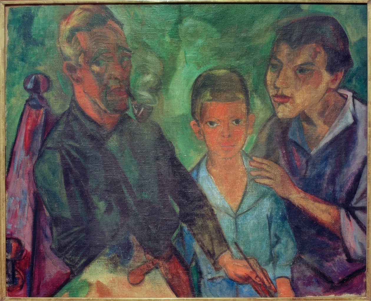 O artista e a sua família de Max Pechstein