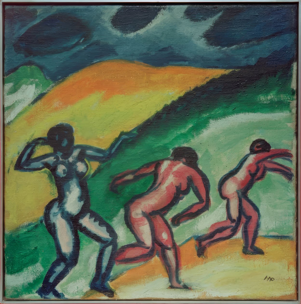 Três mulheres nas dunas de Max Pechstein