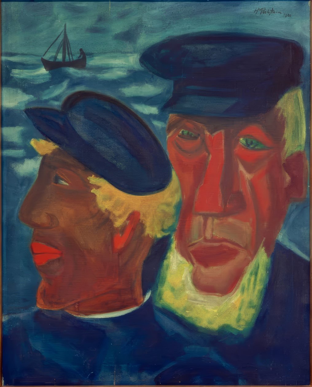 Cabeças de pescadores de Max Pechstein