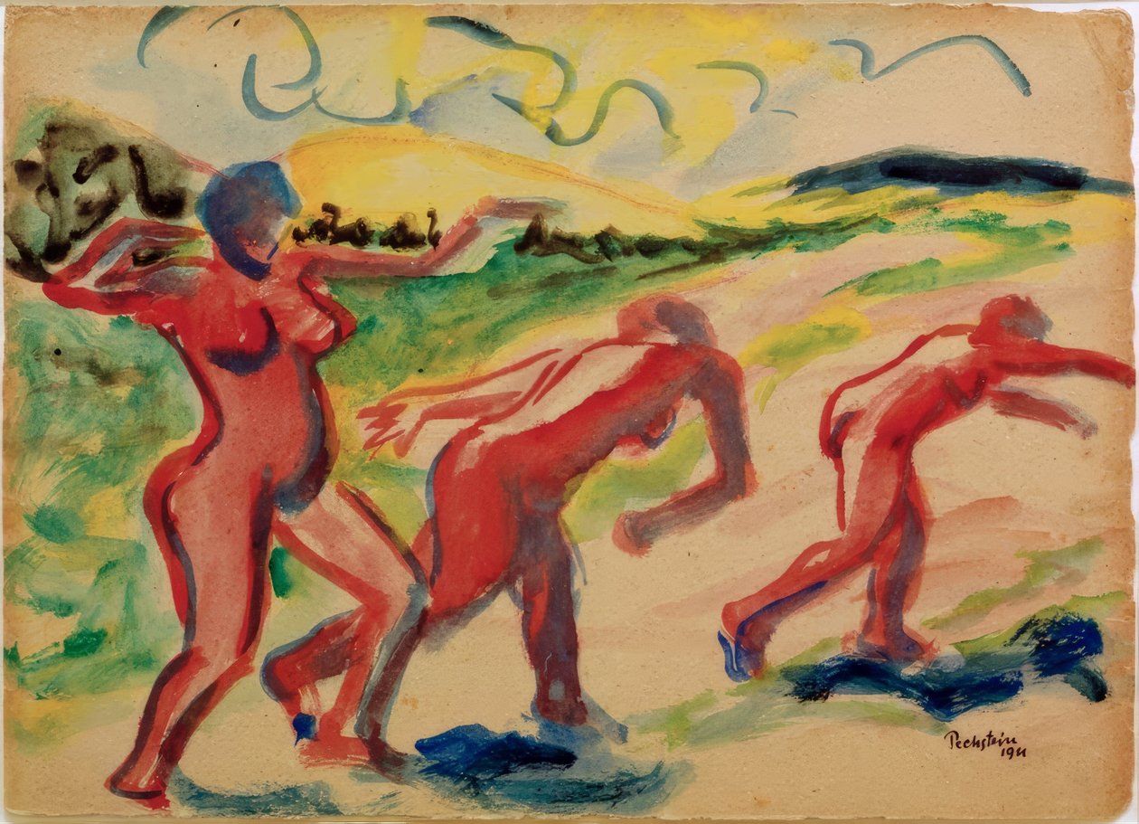 Mulheres nas dunas de Max Pechstein
