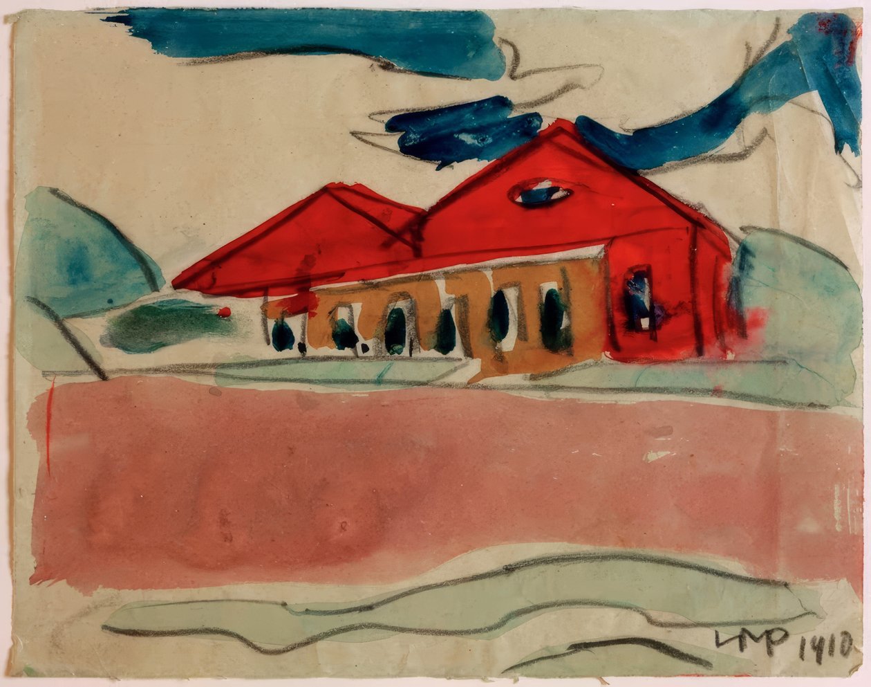 Casa na praia (balneário) de Max Pechstein