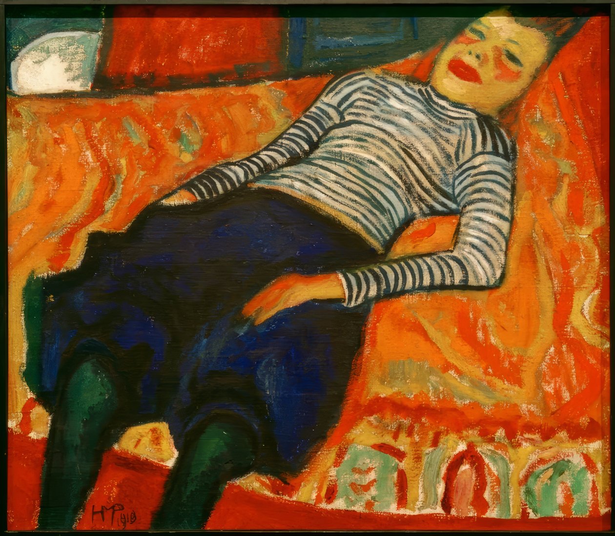 Menina deitada de Max Pechstein