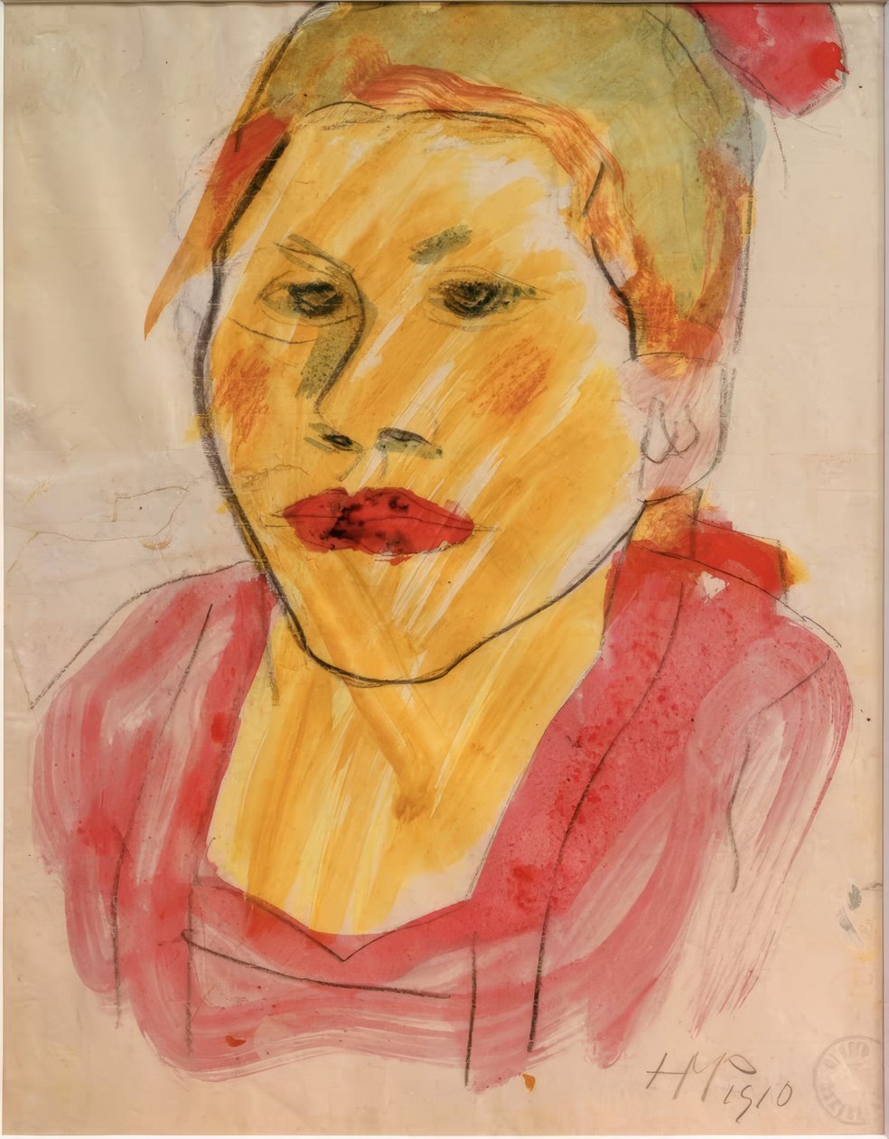 Cabeça de menina de Max Pechstein