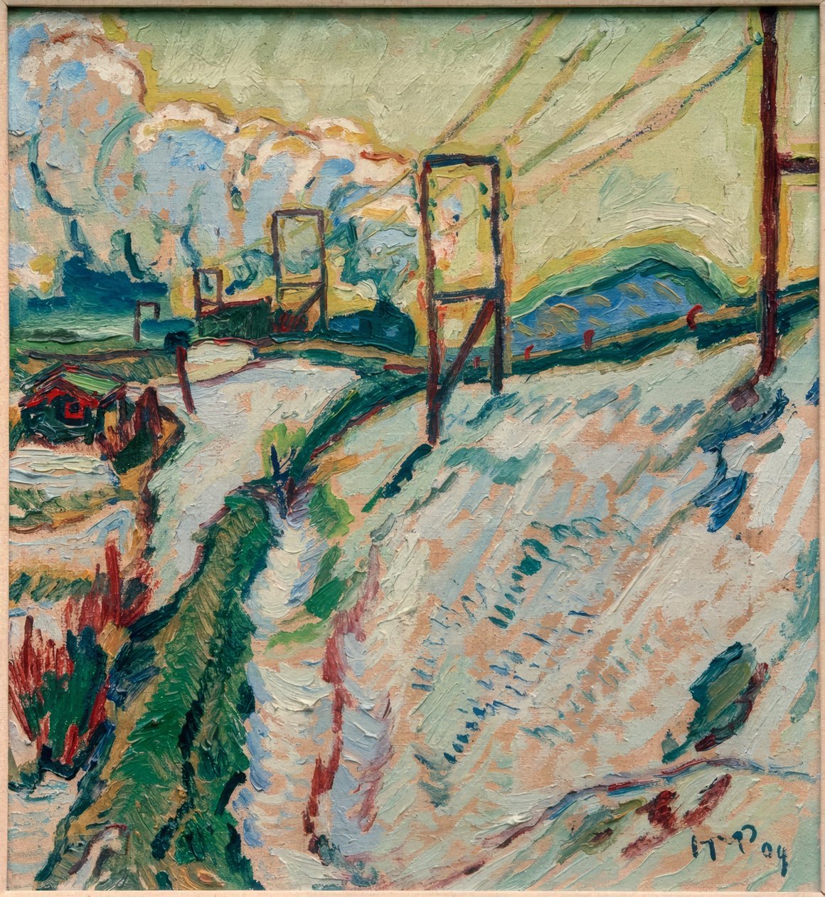 Neve em março: o aterro ferroviário de Max Pechstein