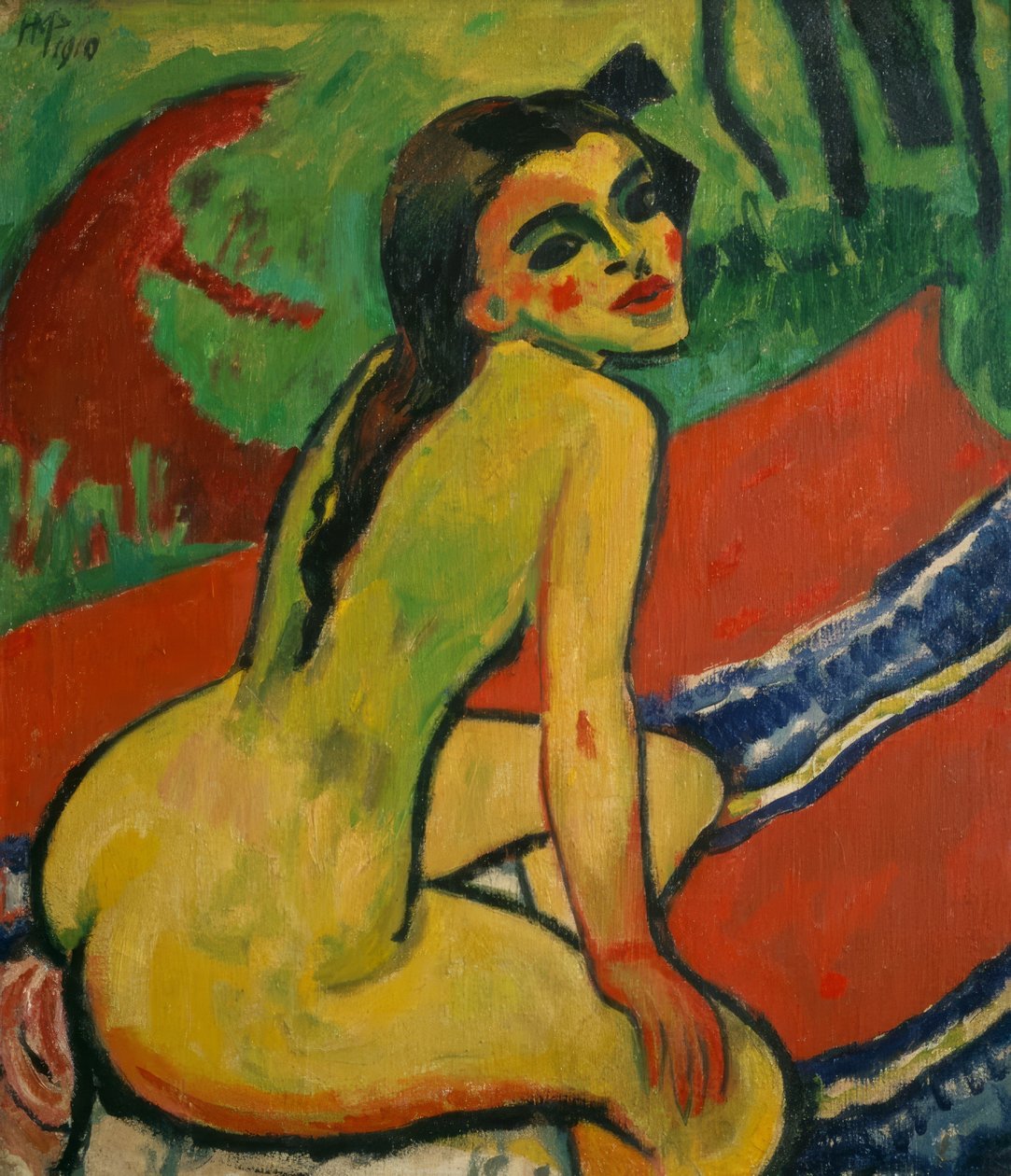 Nu feminino sentado de Max Pechstein