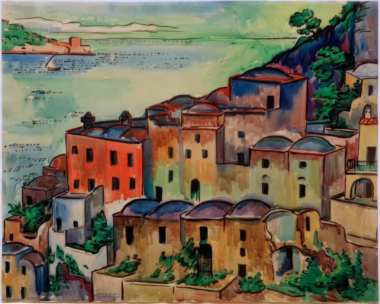 Cidade do sul (Positano) de Max Pechstein