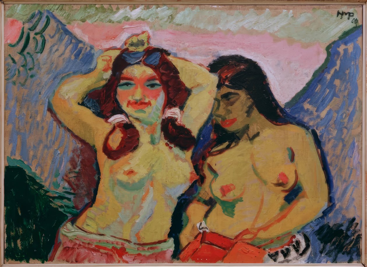 Duas meninas de Max Pechstein