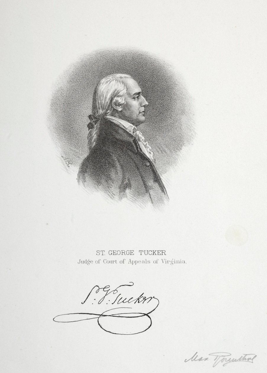 St. George Tucker, Juiz do Tribunal de Apelações da Virgínia. de Max Rosenthal