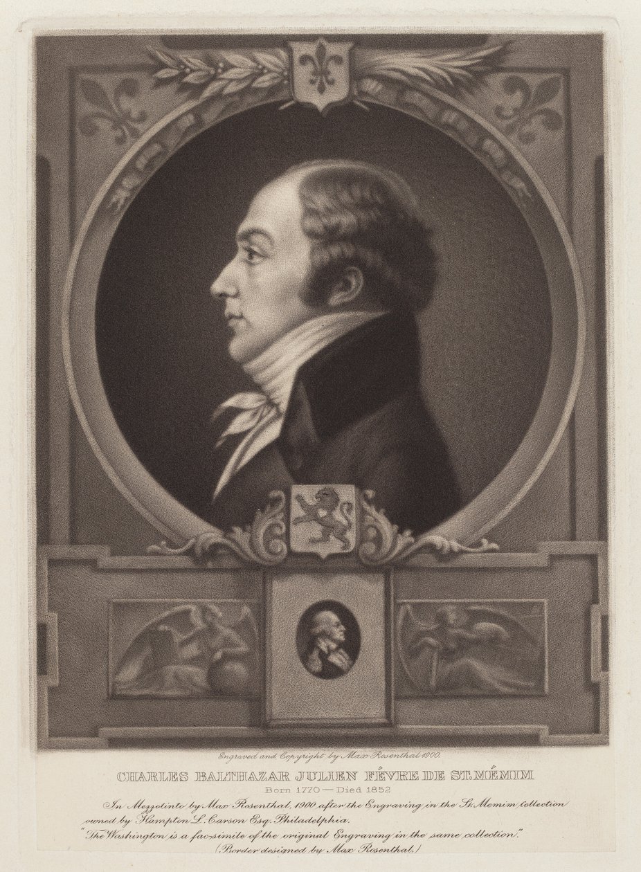 Charles Balthazar Julien Févret de Saint-Mémin de Max Rosenthal, after Charles B. J. Févret de Saint Mémin