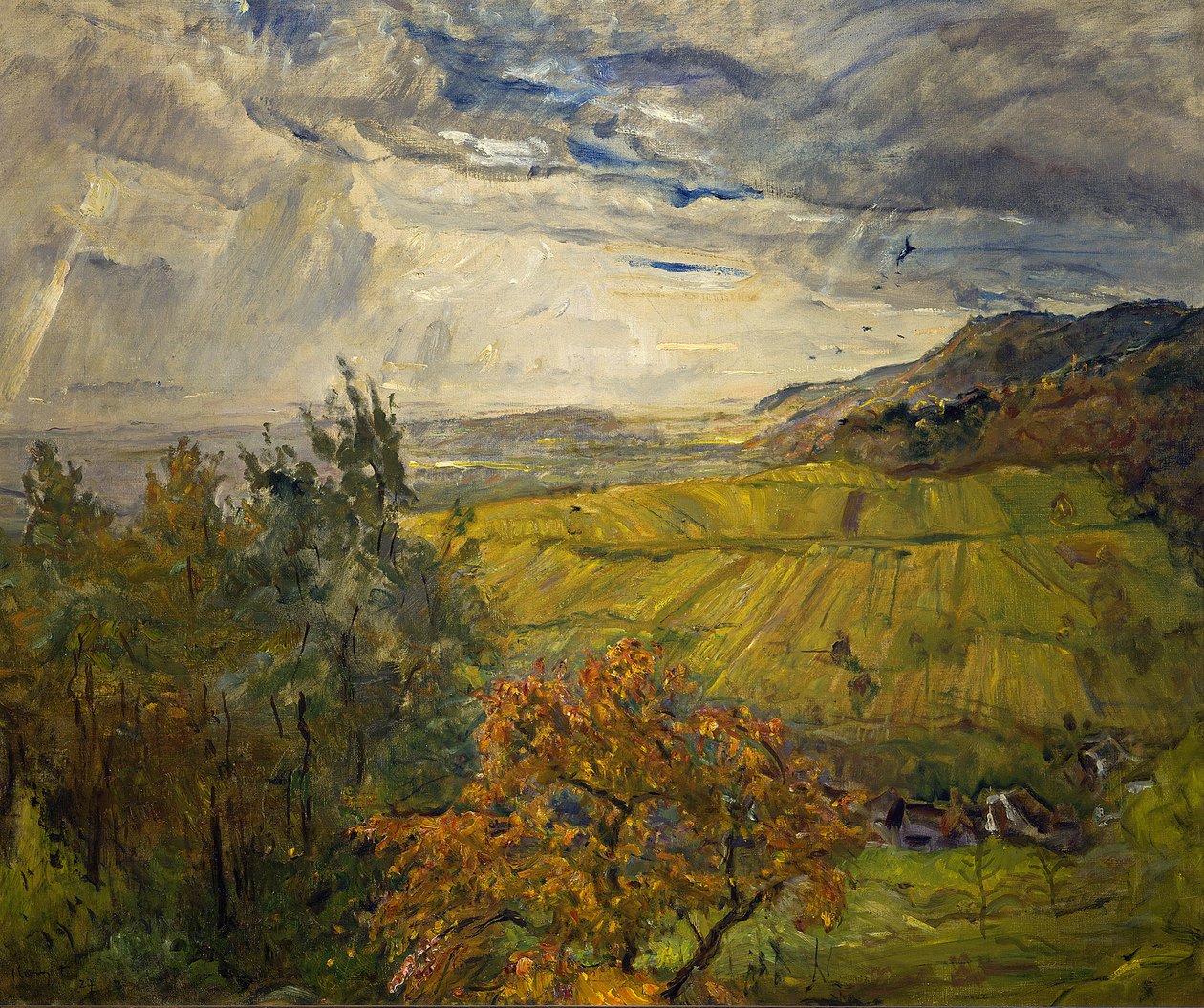 Paisagem de outono perto de Neukastel de Max Slevogt
