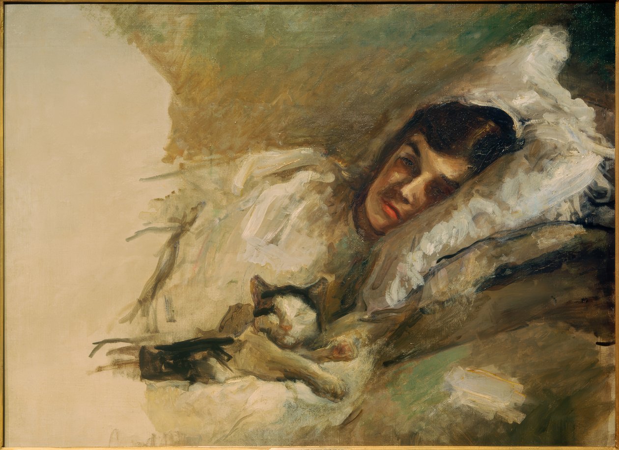 Nini com gato de Max Slevogt