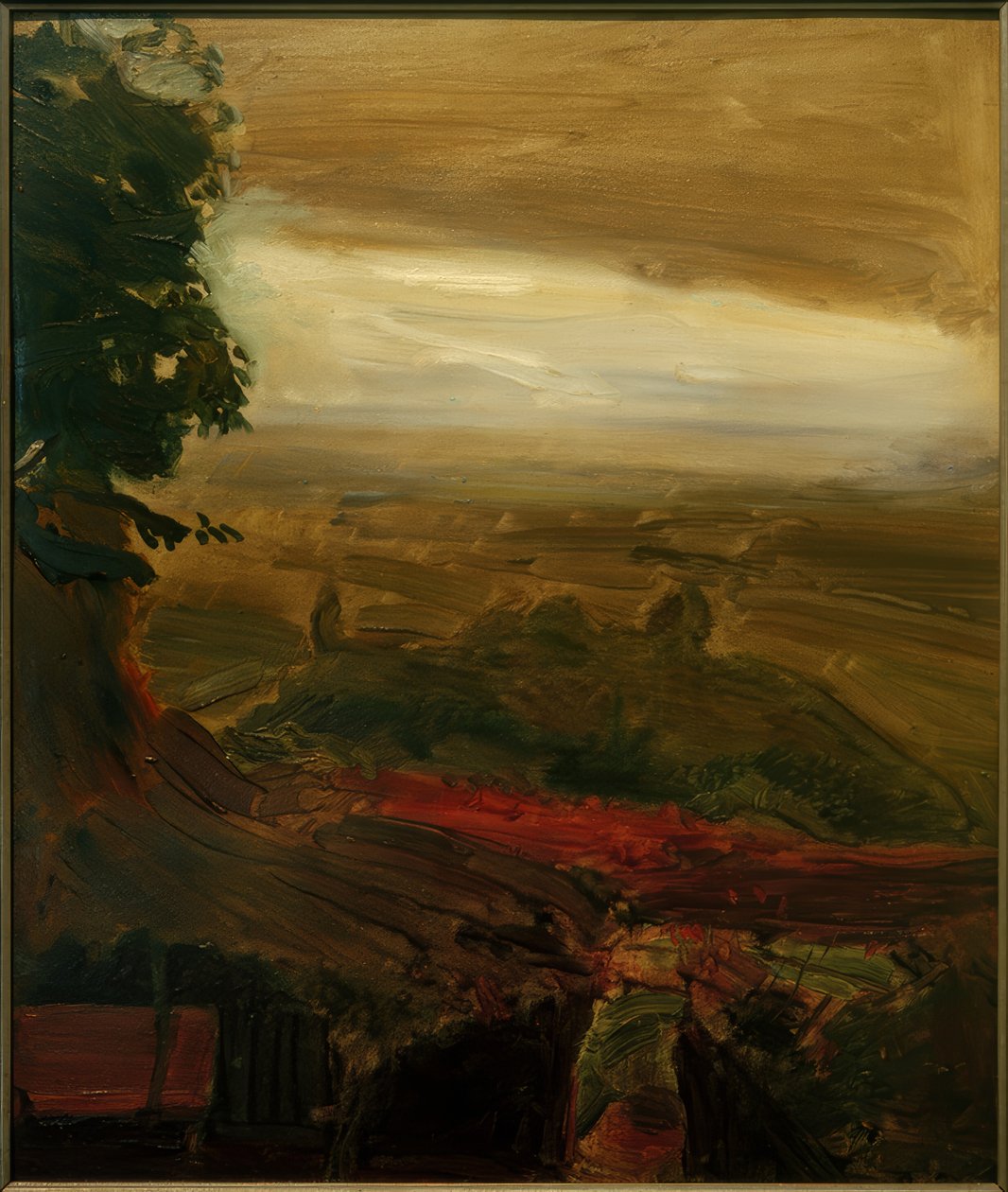 Mandril vermelho com nuvens de tempestade de Max Slevogt