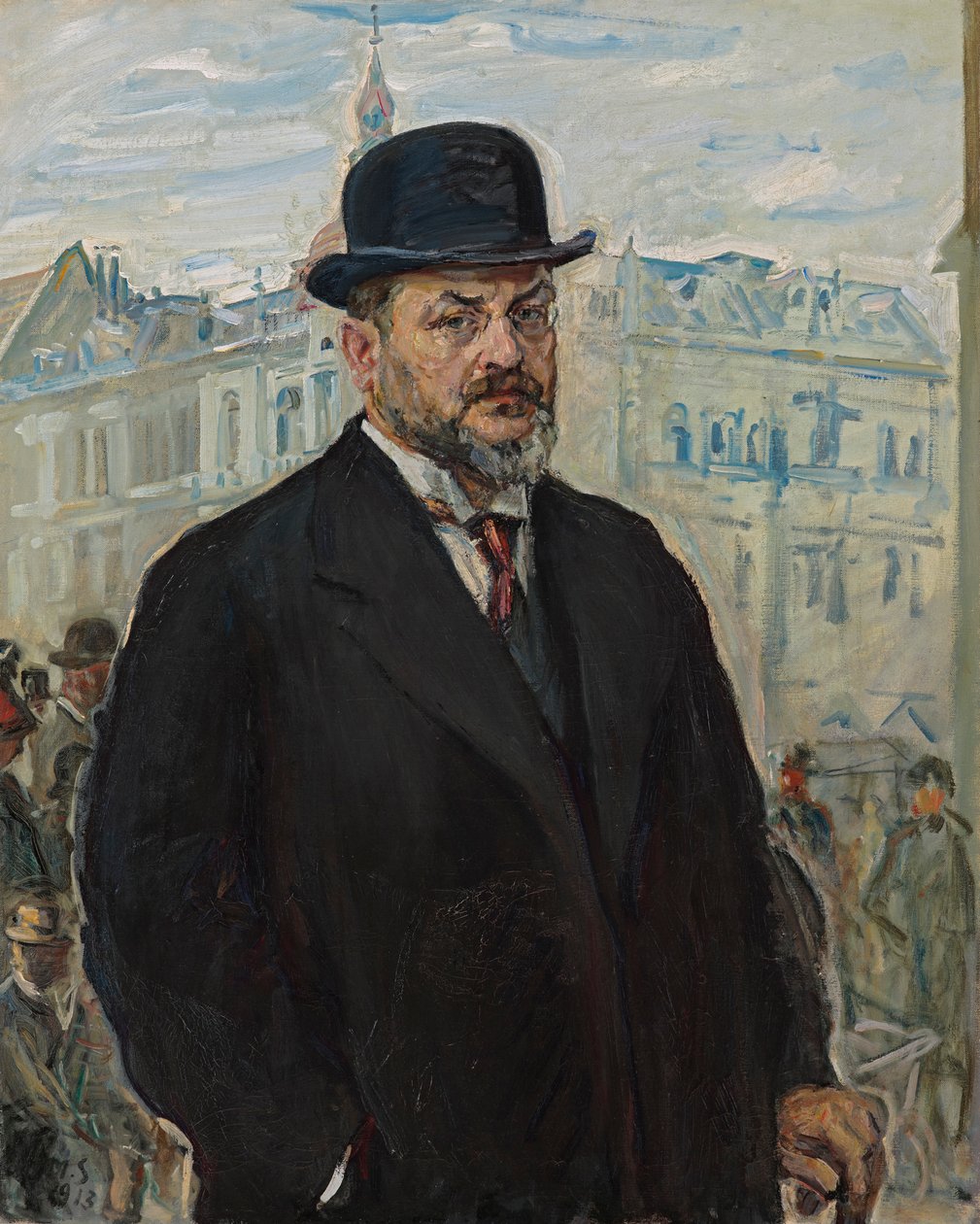 Autorretrato com chapéu preto de Max Slevogt
