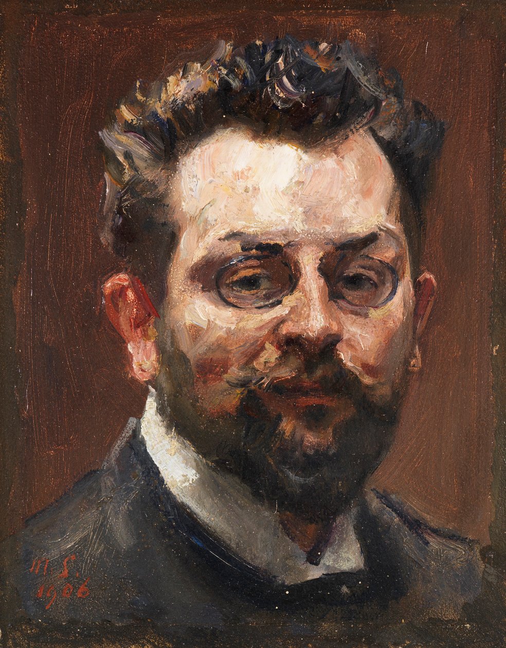 Autorretrato, 1906. de Max Slevogt