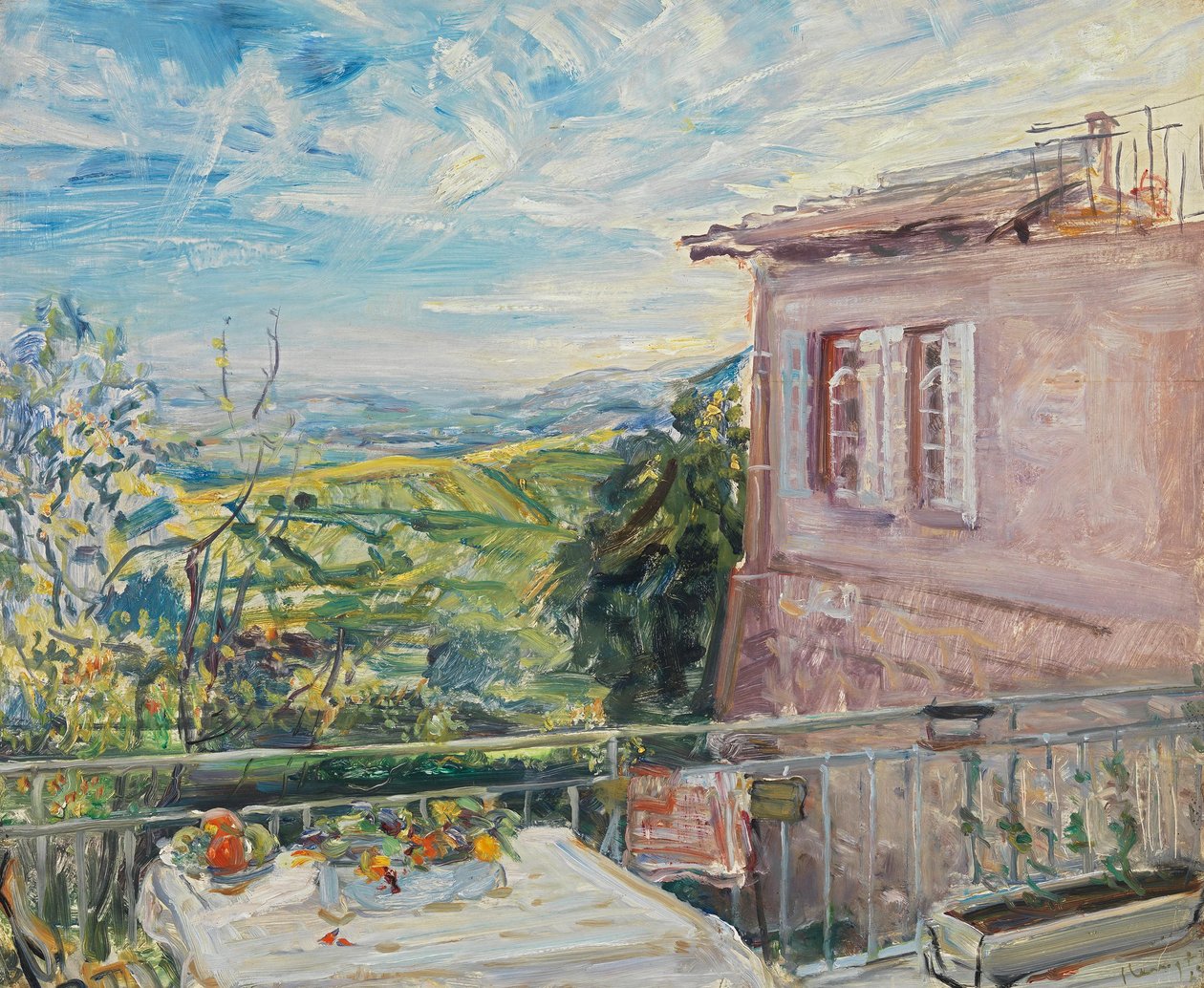 Terraço em Neukastel de Max Slevogt