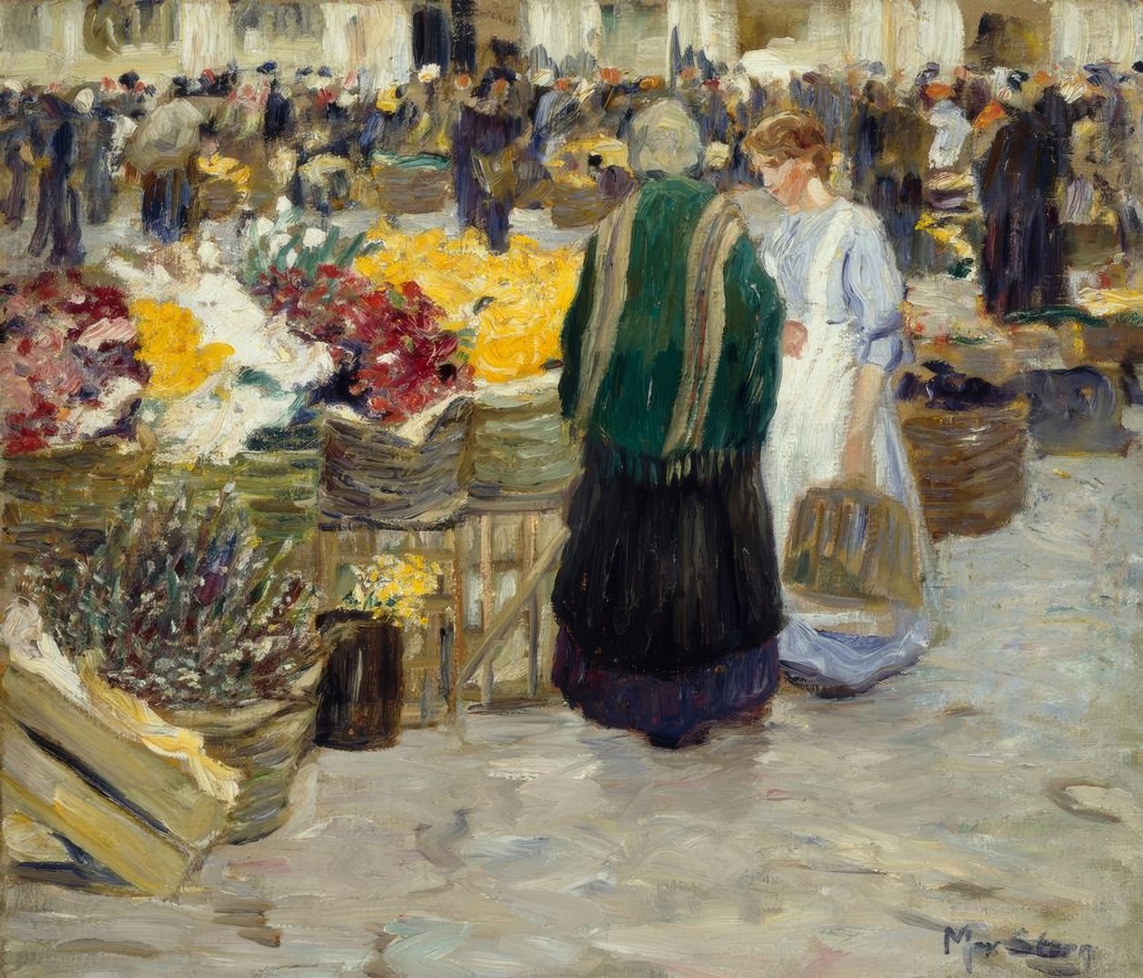 Mercado de flores no Rochuskirche de Max Stern