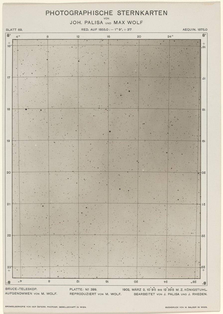 Mapas Estelares Fotográficos 2 de março de 1906, 2253. Criadores: Max Wolf, Johann Palisa. de Max Wolf, Johann Palisa
