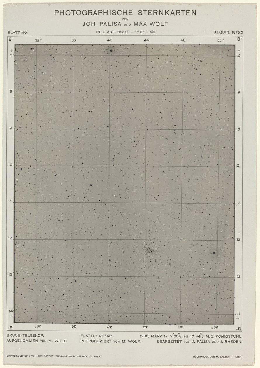 Cartas Estelares Fotográficas (17 de março de 1906) de Max Wolf and Joh. Palisa