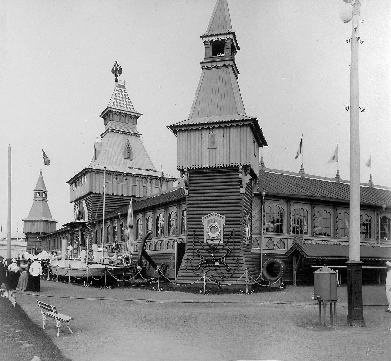Naval Corner, a Exposição para toda a Rússia, Nizhny Novgorod, Rússia, 1896. de Maxim Dmitriev